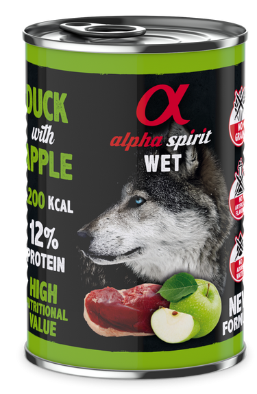 Canned Dog Food Duck With Green Apple 400 g